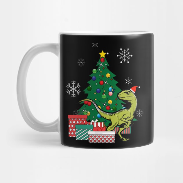 Velociraptor Around The Christmas Tree by squids_art